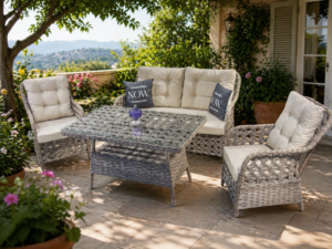 Begonya Rattan Çay Seti